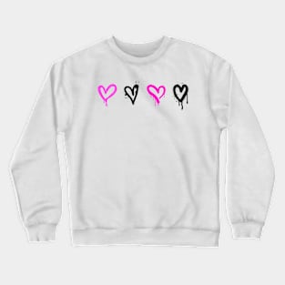 Spray painted hearts Crewneck Sweatshirt